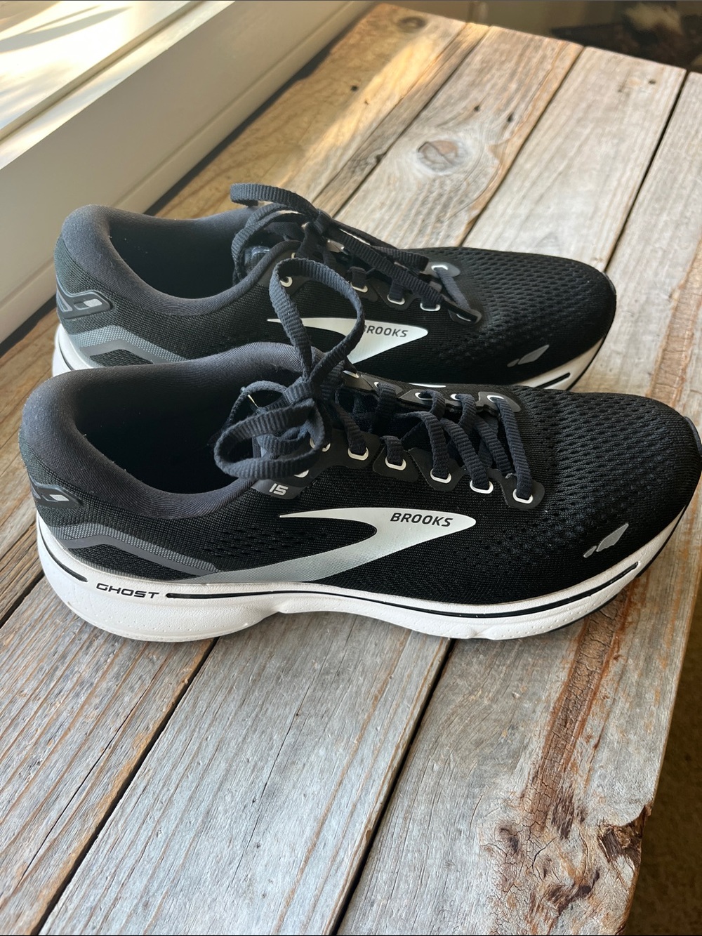 Brooks Black & White Ghost Running Shoes